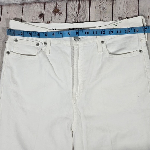 J. Crew Wide-leg denim trouser in white 31 NWT - Picture 8 of 13